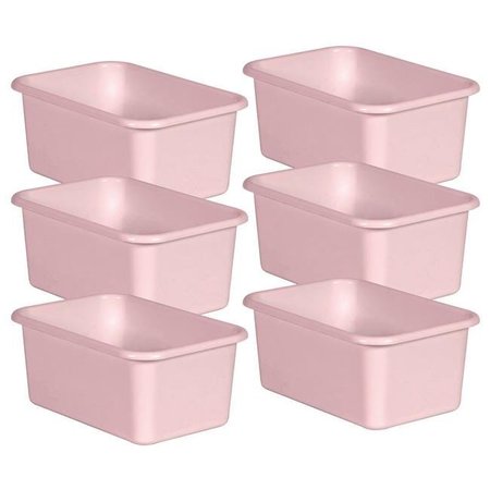 TEACHER CREATED RESOURCES Storage Bin, Plastic, Blush TCR20398-6